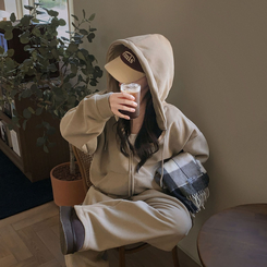 【SET】【起毛】コーデュロイトレーニングセットアップ BEIGE