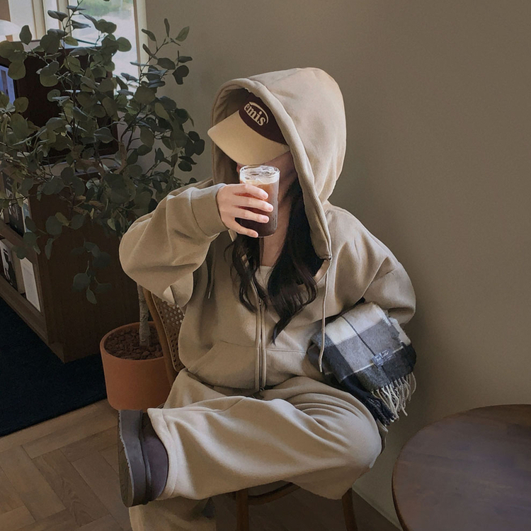 【SET】【起毛】コーデュロイトレーニングセットアップ BEIGE