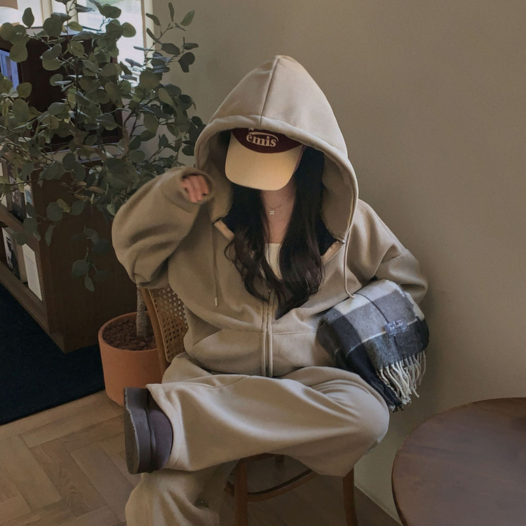 【SET】【起毛】コーデュロイトレーニングセットアップ BEIGE