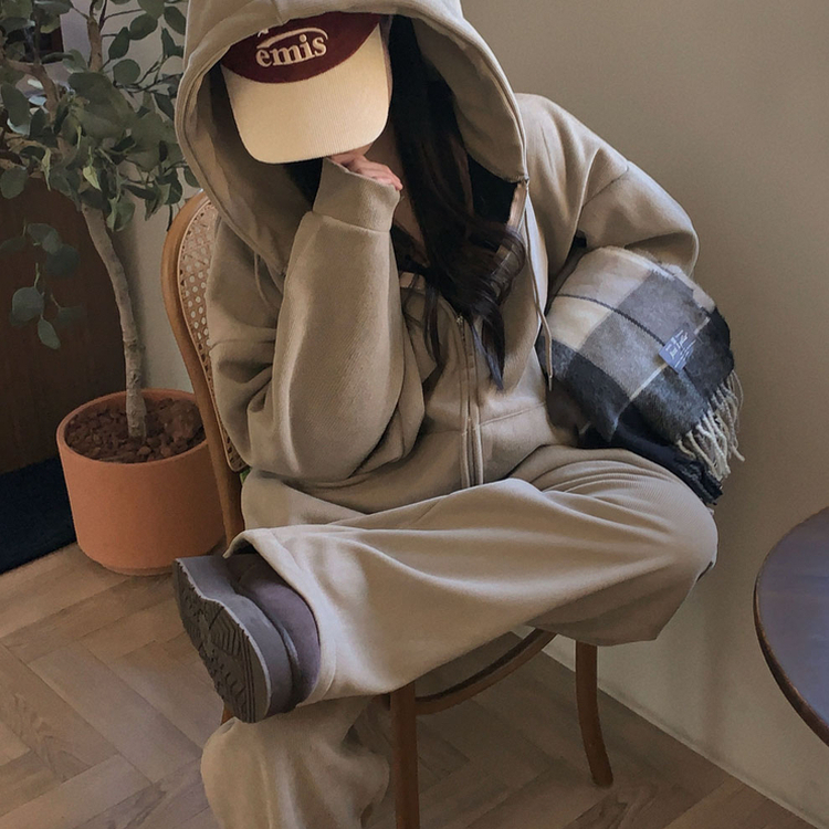 【SET】【起毛】コーデュロイトレーニングセットアップ BEIGE