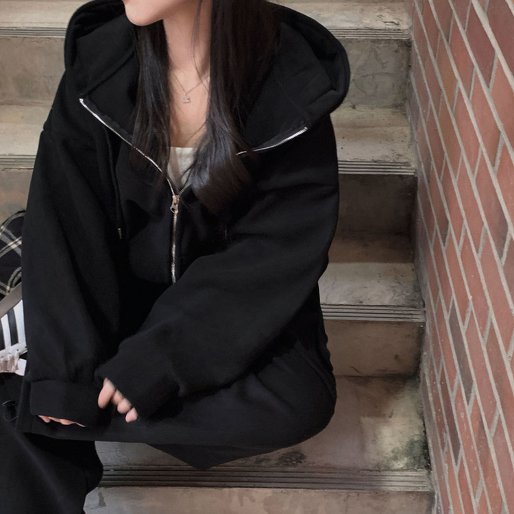 【SET】【起毛】コーデュロイトレーニングセットアップ BLACK