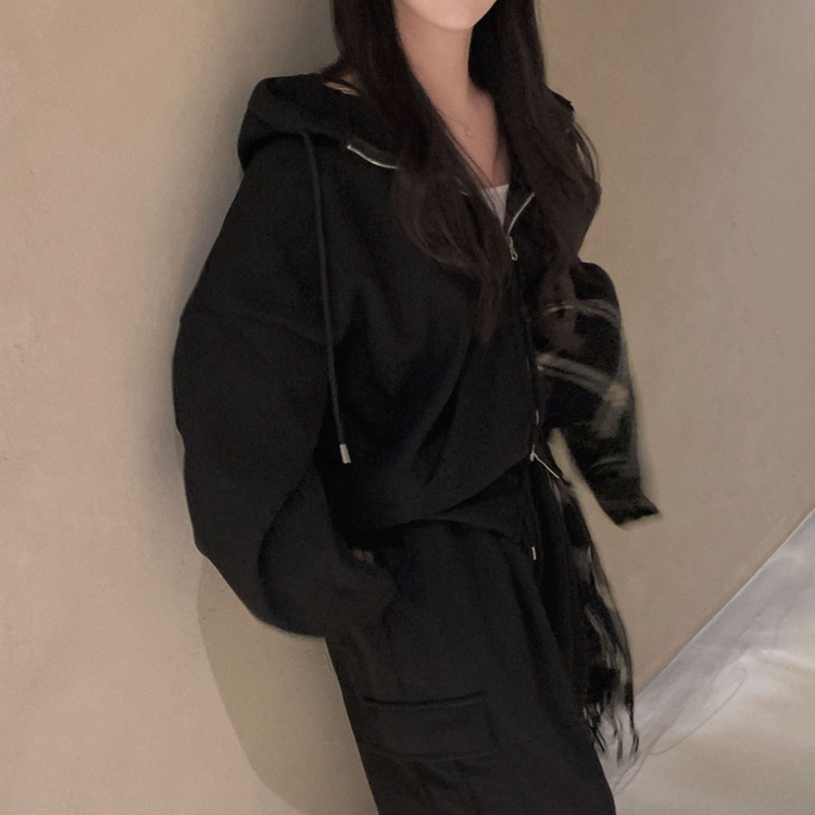 【SET】【起毛】コーデュロイトレーニングセットアップ BLACK