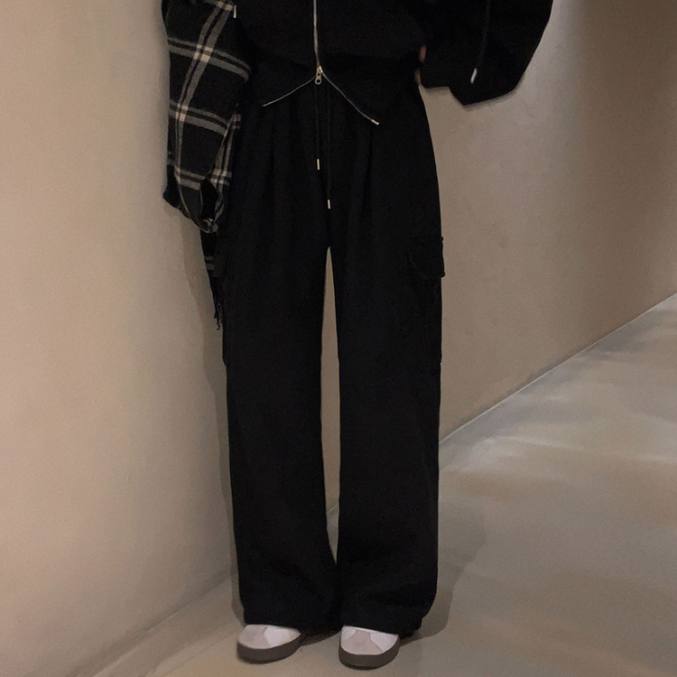 【SET】【起毛】コーデュロイトレーニングセットアップ BLACK