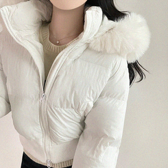 モコモコウインターダウンジャンパー WHITE