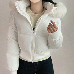 モコモコウインターダウンジャンパー WHITE