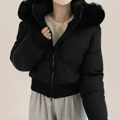 モコモコウインターダウンジャンパー BLACK