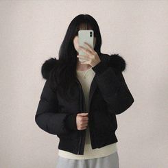 モコモコウインターダウンジャンパー BLACK