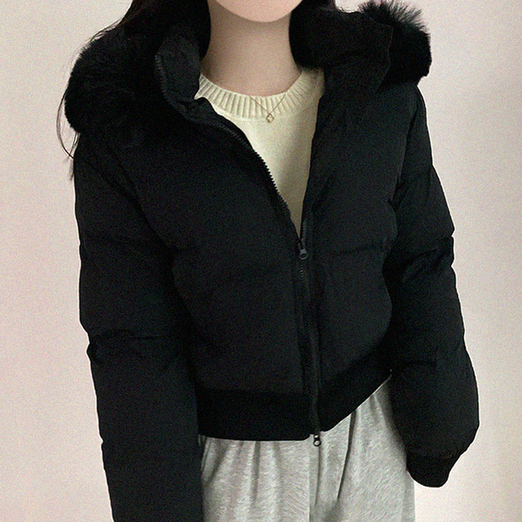 モコモコウインターダウンジャンパー BLACK