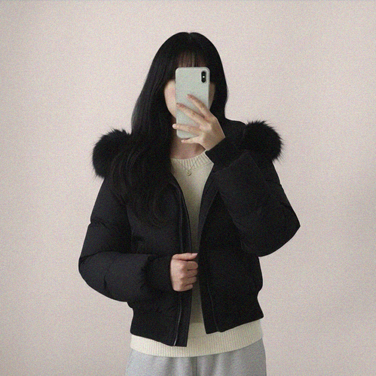 モコモコウインターダウンジャンパー BLACK