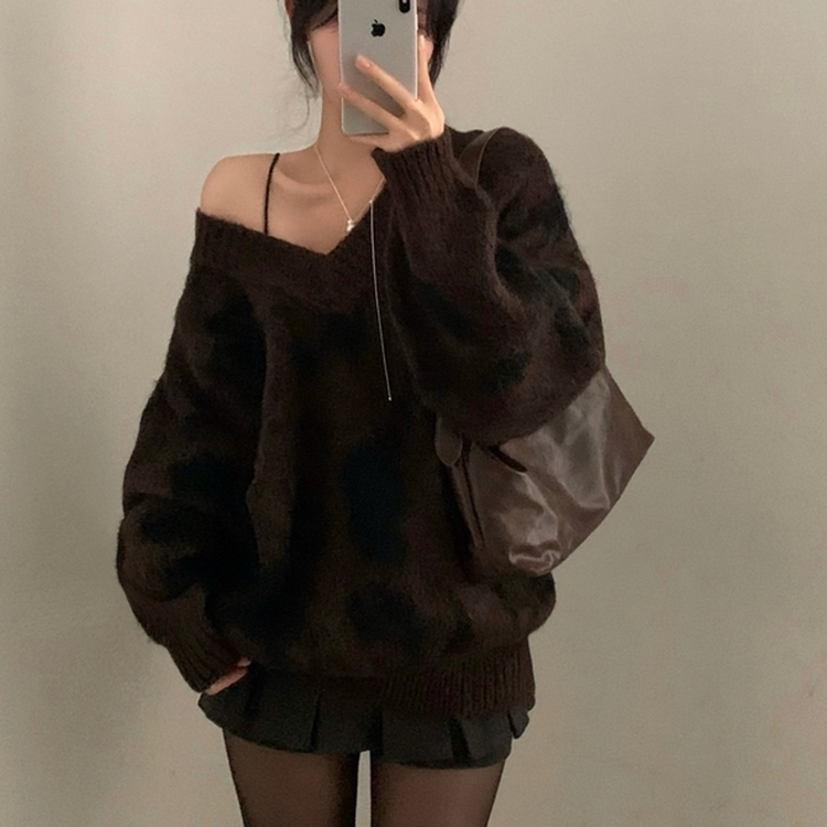 【まーしさま専用】モヘアVニット&amp;ワンピース ブラシモヘアニットワンピース｜ミニワンピース｜韓国ファッション通販