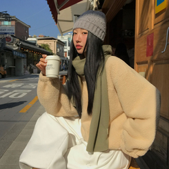 スティーブンウールマフラー(5color) OLIVE