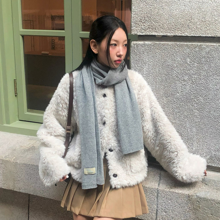 スティーブンウールマフラー(5color) GREY