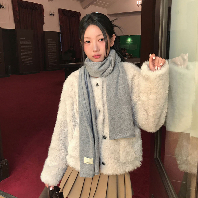 スティーブンウールマフラー(5color) GREY