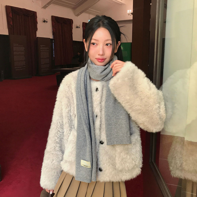 スティーブンウールマフラー(5color) GREY