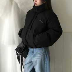 ラグランショートダウン BLACK