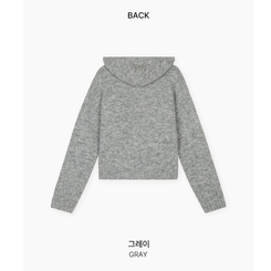 レタリングフードウールニット