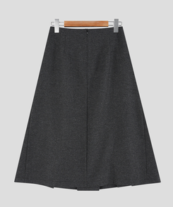 ヘリンボーンウールプリーツミディスカート