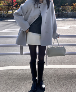 ウールオフショルダーニット CHARCOAL