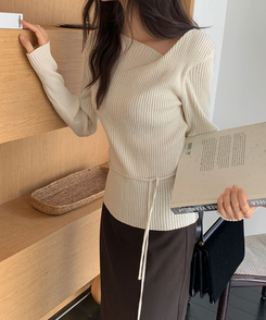 ウールオフショルダーニット CREAM