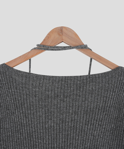 ウールオフショルダーニット