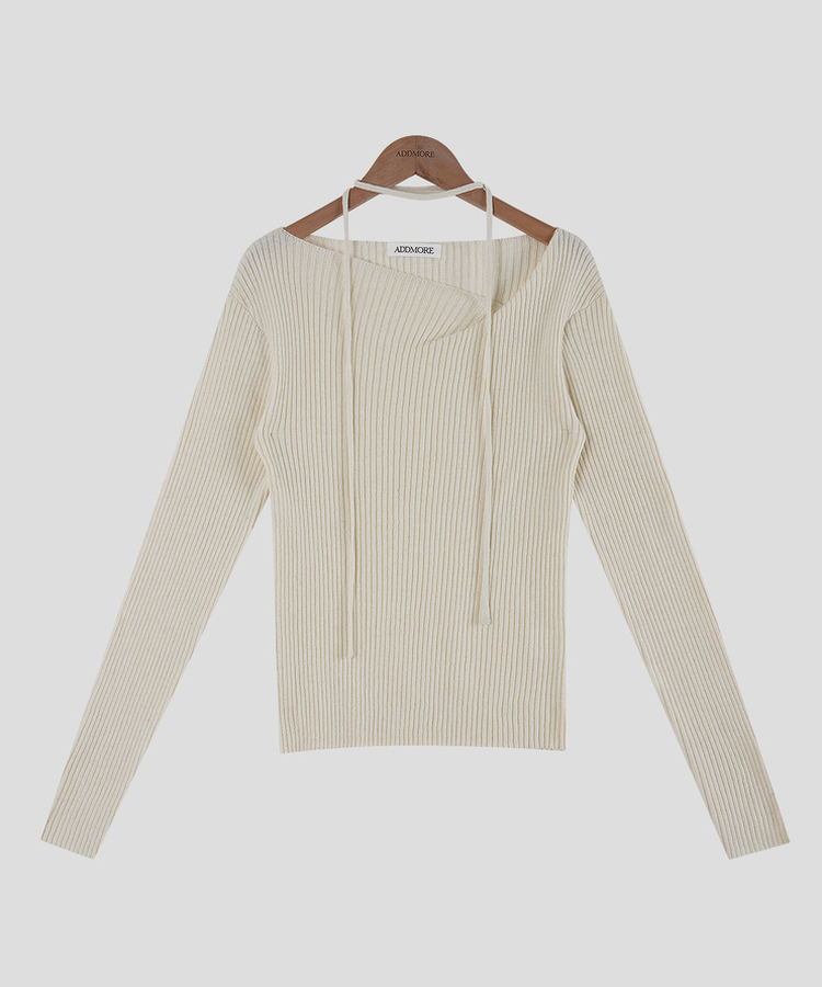 ウールオフショルダーニット