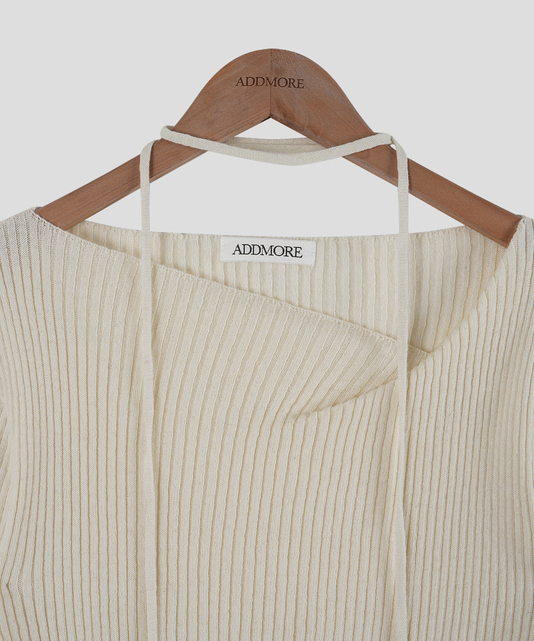 ウールオフショルダーニット