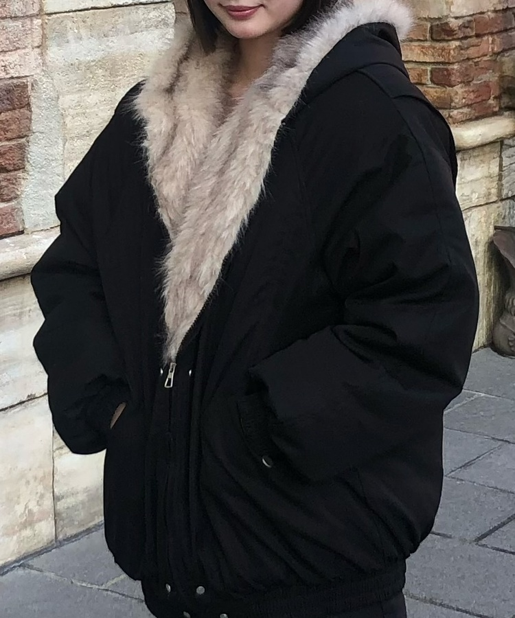 フード付きファージャンパー｜ジャンパー｜韓国ファッション通販 SONA