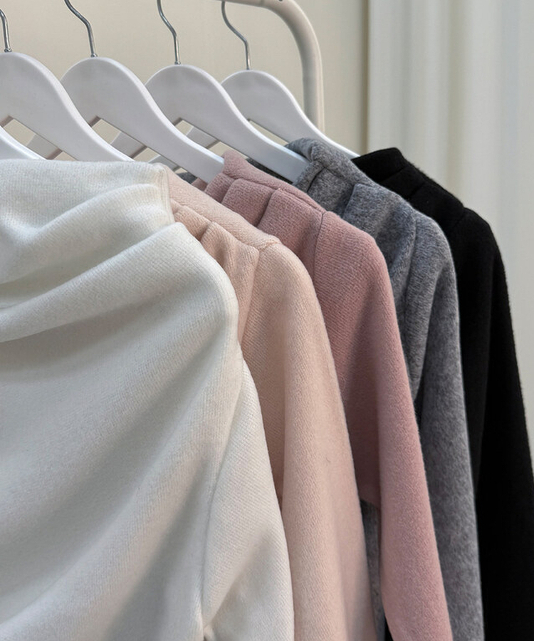 シャーリングドレープオフニット(5color)