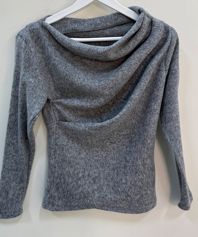 シャーリングドレープオフニット(5color)