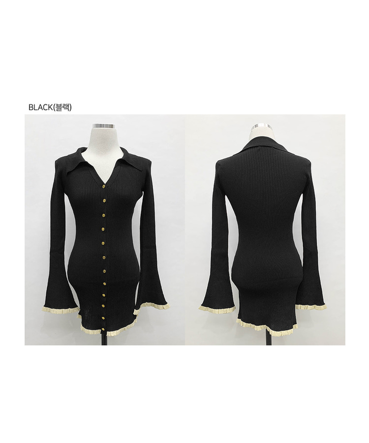 ゴールドボタンミニワンピース