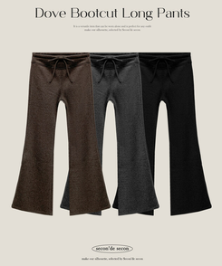 【起毛】ブーツカットロングパンツ