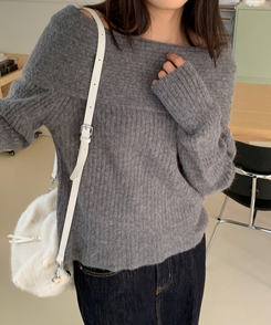 フォールディングオフニット GREY