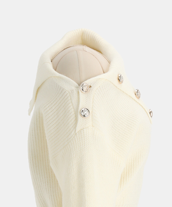 オフショルダーボタンワンピース