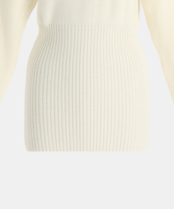 オフショルダーボタンワンピース