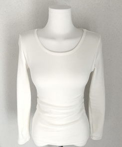 【起毛】サイドシャーリングラウンド長袖Tシャツ(6color)