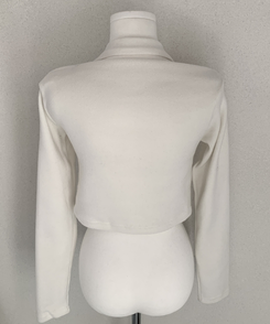 【タイ付き】ドレープブラウス長袖Tシャツ