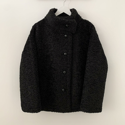 ハイネックウールボアハーフダンブルコート