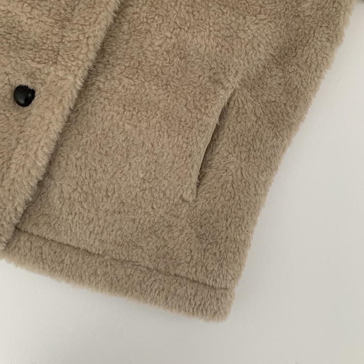 ハイネックウールボアハーフダンブルコート