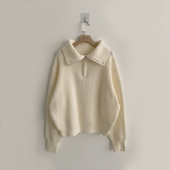 ビッグカラーアノラックワッぺンニット(6color)