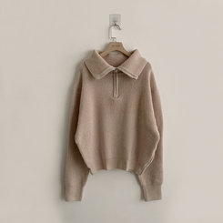 ビッグカラーアノラックワッぺンニット(6color)