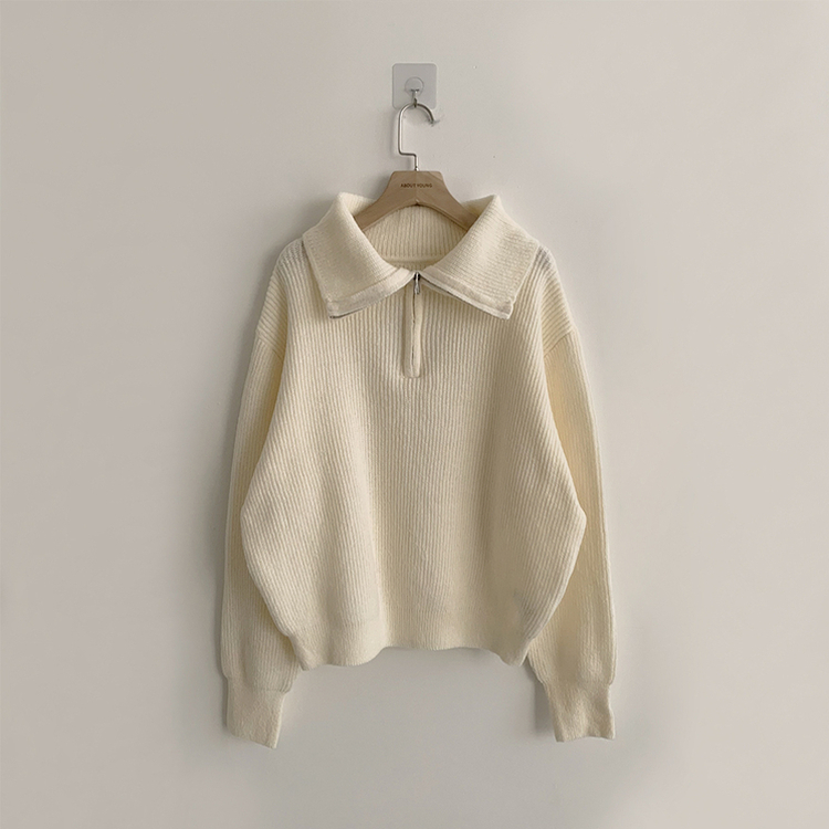 ビッグカラーアノラックワッぺンニット(6color)