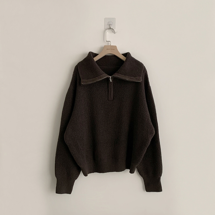 ビッグカラーアノラックワッぺンニット(6color)