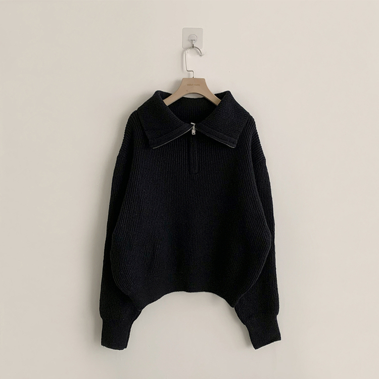 ビッグカラーアノラックワッぺンニット(6color)