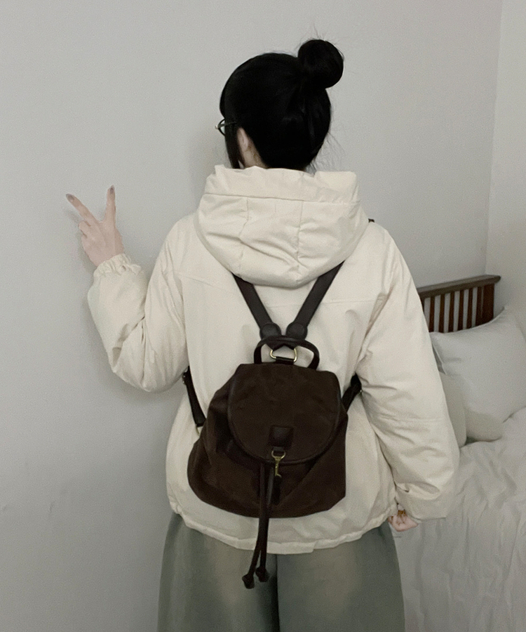 ハイネックダブルフードダウンジャンパー IVORY