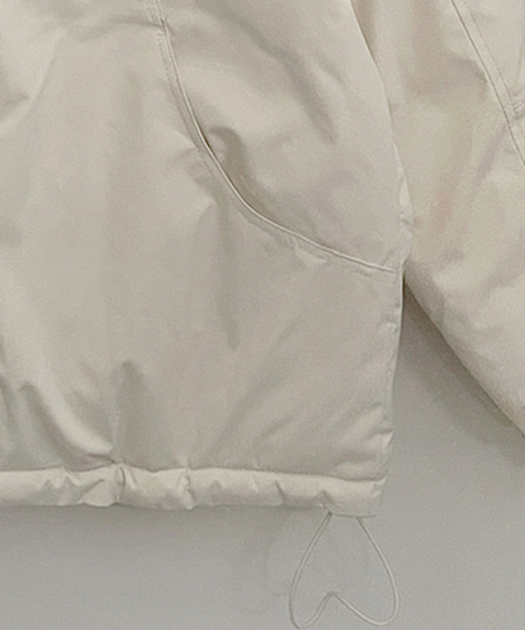 ハイネックダブルフードダウンジャンパー