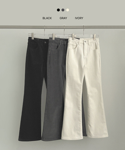 【丈別】【起毛】ベルベットコーデュロイブーツカットスパンパンツ