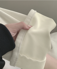 【丈別】【起毛】ベルベットコーデュロイブーツカットスパンパンツ IVORY