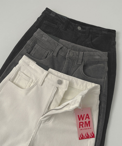 【丈別】【起毛】ベルベットコーデュロイブーツカットスパンパンツ