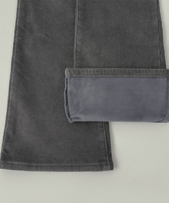 【丈別】【起毛】ベルベットコーデュロイブーツカットスパンパンツ