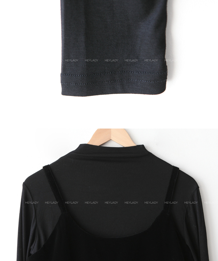 【SET】ビスチェ タートルネック長袖Tシャツ